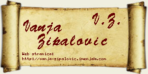 Vanja Zipalović vizit kartica